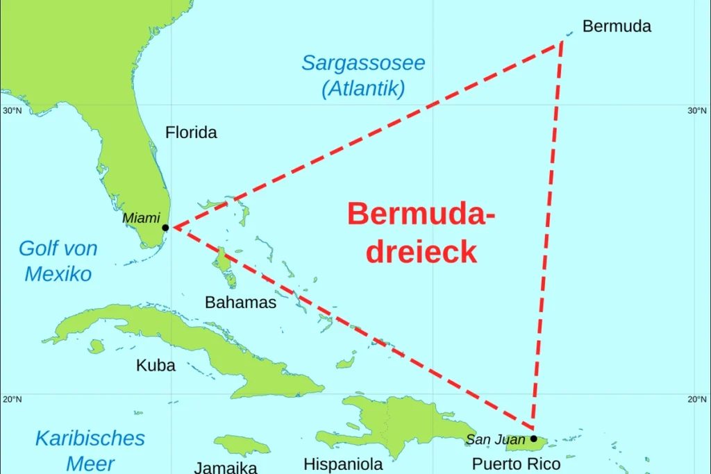 Map of Bermuda Triangle