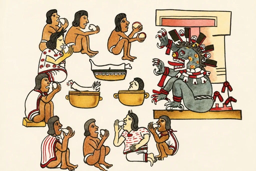 Human Cannibalism History depicting ancient cultural and medicinal practices