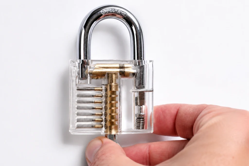 transparent lock mechanism
