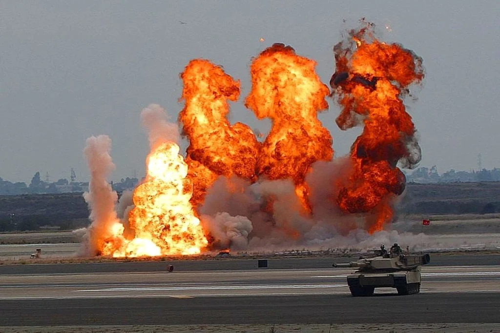 Movies fake explosions